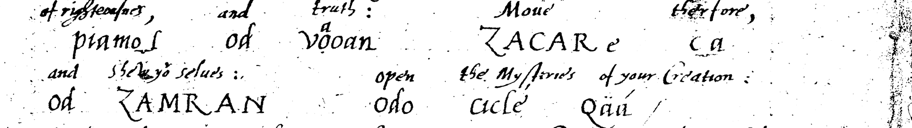 ZACARe ca od ZAMRAN, Odo cicle Qaa, in Dee's hand